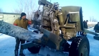 Damaged Msta-B howitzer, Ukrainian Armed Forces, winter 2015