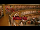 What does billiards mean?