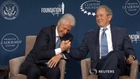 Former Presidents Bush, Clinton share some laughs in Washington