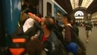 Chaos at Budapest train station