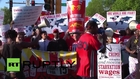 USA: McDonald's employees rally against 