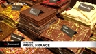 Models wow Paris catwalk wearing chocolate creations