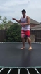 Guy Falls through Trampoline after Backflip