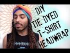 Coachella-Inspired Tie Dye Headwrap from a T-shirt