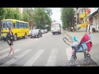 CRAZY MOTHERS WITH BABY CARRIAGE CROSSING THE ROAD, CHILDREN ON THE ROAD WEEK 1 FEBRUARY 2017