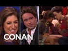 Mayim Bialik & Johnny Galecki Remember Their Teenage Kiss  - CONAN on TBS