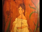EXQUISITE AMERICAN FOLK ART PAINTING ON WOOD