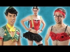 Men Try On Ladies' Sexy Halloween Costumes