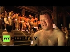 Japan: Semi-naked men wrestle for a chance at lucky stick