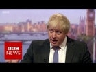 Boris Johnson: UK population will rise 'inexorably' if we stay in EU - BBC News