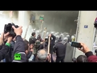 RAW: Greek farmer protesters brutally attack police, storm Agriculture Ministry