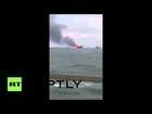Azerbaijan: 32 killed after oil platform catches fire in Caspian Sea