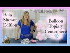 Balloon Centerpiece Baby Shower Edition | Air Filled Topiary Party Decor | Styroscript