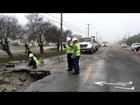 Corpus Christi city maintenance officials investigate sinkhole