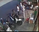 3 girls and 2 lucky motorcycle thief - Caught on Security Camera