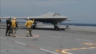 X-47B Unmanned Combat Air System  landed on a U.S. Navy aircraft carrier