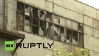 Ukraine: Donetsk factory burns after shelling attack