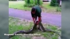 Police capture a 15-foot snake in Oklahoma back yard