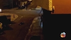 A Taxi Runs Over A Man Laying On The Road
