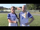 UMass Boston Women's Soccer Krista Ledin and Elisa Brooks Postgame Interview (9/3/14)