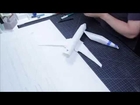 United - Origami model airplane timelapse