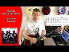 Queen - Man On The Prowl - Guitar Solo Tutorial Lesson with guitar tab