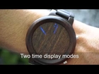 Kisai Blade Wood Link LED Watch with Bluetooth Notifications from Tokyoflash Japan