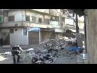 Firefight in the city with anti government forces in Syria and Bashar al Assad regime army civil war