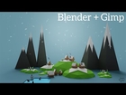 Blender and Gimp Tutorial: Low Poly Icy World
