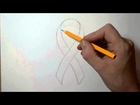 How to Draw a Cancer Ribbon   Tattoo Design Style