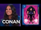 How Olivia Munn Squeezes Into Her “X-Men” Costume  - CONAN on TBS