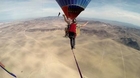 Slackline between two hot air balloon with Andy Lewis