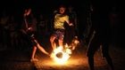 Fire Football: Indonesian Students Play Soccer With Flaming Coconut
