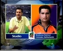 Dutch captain Peter Borren, Ahsan Malik and Mudassar Bukhari with Asif Khan on News One TV