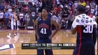 Paul George Breaks His Leg Team USA Blue vs White 2014