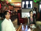 Humaira Arshad Singer talking with Shakeel Anjum at Option Restaurant - Lahore 1