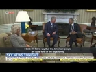 Prince Charles and the Duchess of Cornwall meet President Obama